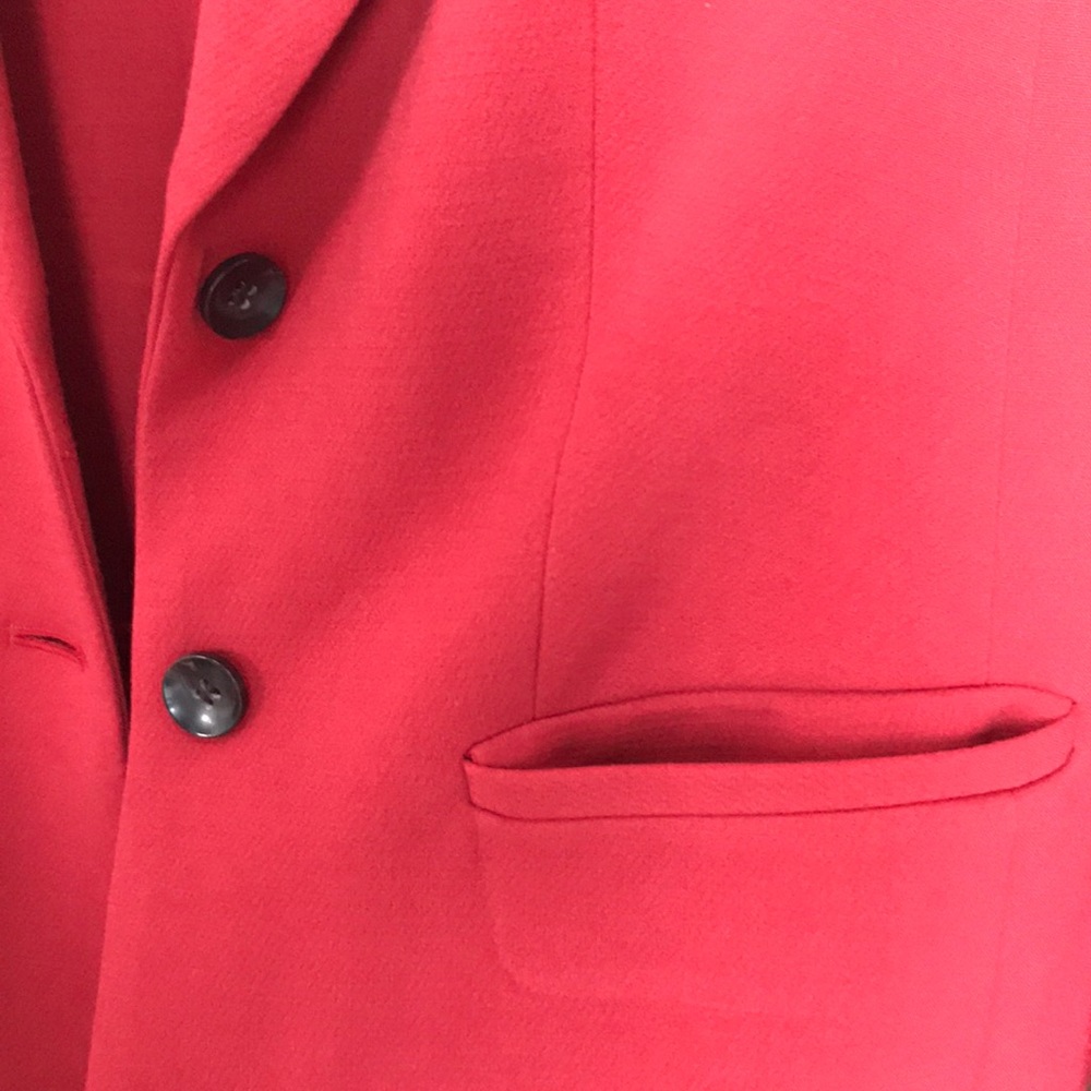 CARMEN MARC VALVO Red Long Blazer - Picture 8 of 8